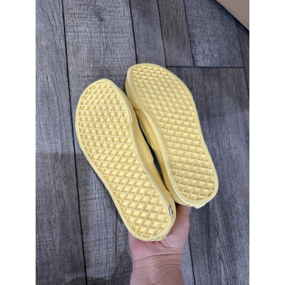 Women’s Vans Yellow Canvas Slip-On Casual Shoes Rubber Sole Round Toe US 7.0 - Picture 5 of 6